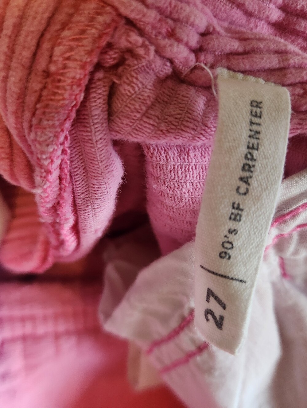 PacSun Pink Corduroy 90's BF Carpenter Pants (27) - Picture 9 of 9